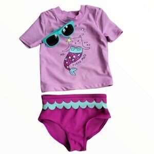 Carter's Baby Bathing Suit with Sunglasses, 12 Months, Excellent Used Condition